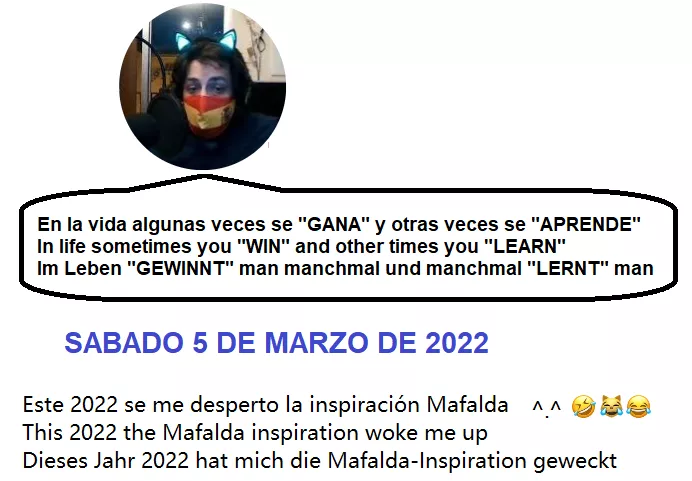5 MARZO 2022 INSPIRACION MAFALDA